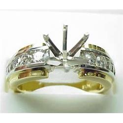 Lady's 14kt two-tone gold diamond semi-mount .67C