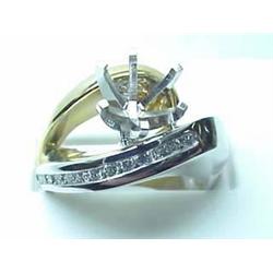 Lady's 14kt two-tone gold diamond semi-mount .20C