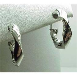 14kt white gold hoop earrings 1.6gr