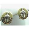 Image 1 : 14kt two-tone earrings with omega backs 5.7gr