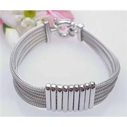 Sterling silver mesh bracelet 7"