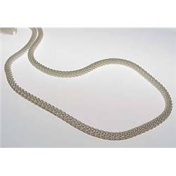 Sterling silver mesh necklace 16" 5mm