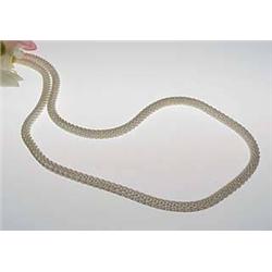 Sterling silver mesh necklace 18" 4mm