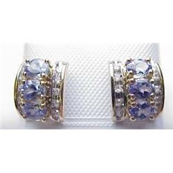 14kt yellow gold tanzanite earrings