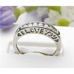 Lady's 14kt white gold channel set band approx.25