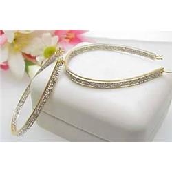 14kt yellow gold inside-out diamond hoop earrings