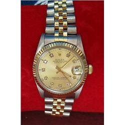 Stainless and 18kt gold Rolex Datejust mid-size w