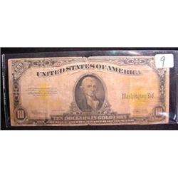 1922 $10.00 Gold Coin Note