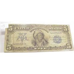 1899 $5.00 Silver Certificate  Good
