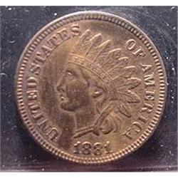 1881 Indian Head Cent  BU