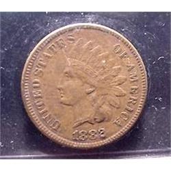 1882 Indian Head Cent  VF/ XF