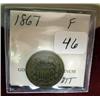 Image 1 : 1867 Two Cent Piece  F