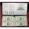 Image 1 : Uncut Sheet of (4) $5.00 Federal Reserve Notes  C