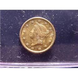 1849-O $1.00 Liberty Gold Coin  - Type 1  AU 58