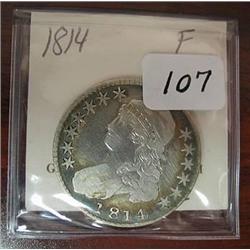1814 Bust Half Dollar  F