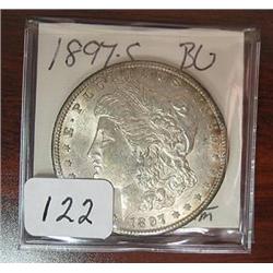 1897-S Morgan Silver Dollar  BU