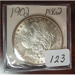 1902 Morgan Silver Dollar  MS 62