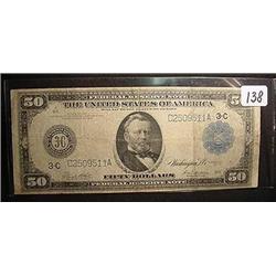1914 $50.00 "Grant" Federal Reserve Note  VG