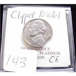 Clipped Jefferson Nickel Error