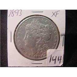 1893 Morgan Silver Dollar  XF