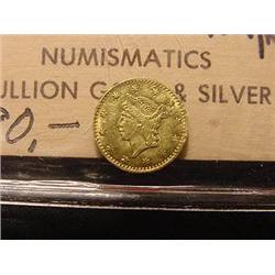 California Gold Token  1/4 Dollar  AU