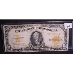 1922 $10.00 Gold Coin Note