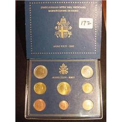 2002 Vatican Euro Coin Set w/ Pope John Paul II