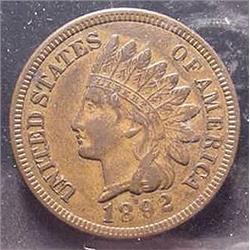 1892 Indian Head Cent  VF+