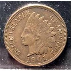 1901 Indian Head Cent  XF 45+