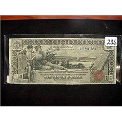 1896 Large $1.00 Educational Note  VG / F