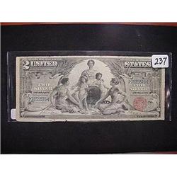 1896 Large $2.00 Educational Note  VG