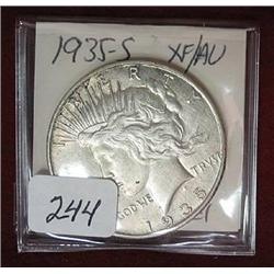 1935-S Peace Silver Dollar  XF/ AU
