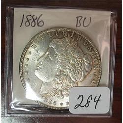 1886 Morgan Silver Dollar  BU
