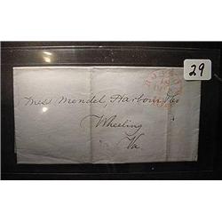 Early Stampless Cover - Dated Oct. 18, 1847 - Whe