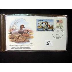 Scott # RW 54  1987 Federal Duck Stamp First Day 