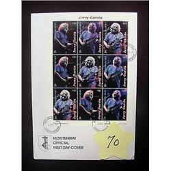 Jerry Garcia "Greatful Dead" Souvenir Sheet Monts