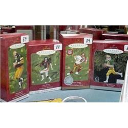 (4) Hallmark Keepsake Football Xmas Ornaments - F