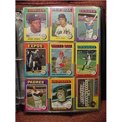 (589) 1975 Topps Baseball Trading Cards - Partial