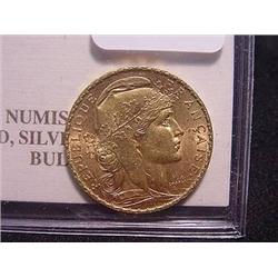 1904 French 20 Franc Gold Coin