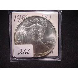 1986 Silver American Eagle  BU