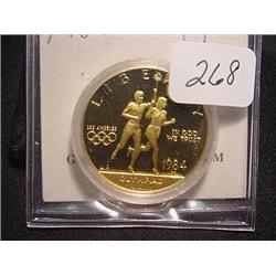 1984 Olympic Gold $10.00 Commemorative United Sta