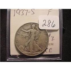 1937-S Walking Liberty Half Dollar  F