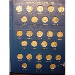 1916-1945 Mercury Dime Set (-1916D, 1925D, 1939, 