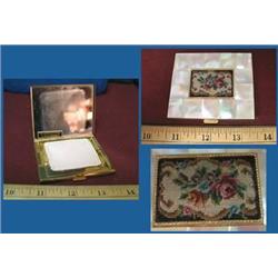 Vintage mother of pearl compact in great shape.  