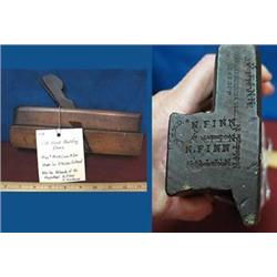 Nice wood molding plane.  Stamped on the end "Ale