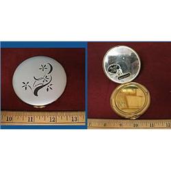 Marhill hand engraved ladies compact.  No makeup 