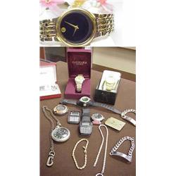 Collection of watches and costume jewelry
