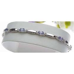 Lady's diamond and tanzanite bracelet 2.70Ctw 7"