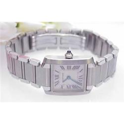 Lady's stainless steel Cartier Francaise Tank wat