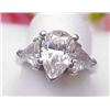 Image 1 : Lady's platinum ring with 1.86Ct pear shape diamo